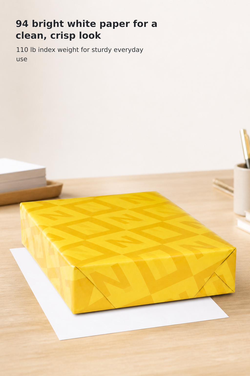 94 Bright White Index Paper, 8.5 x 11, 250 Sheets