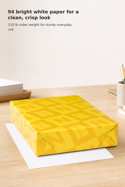 94 Bright White Index Paper, 8.5 x 11, 250 Sheets